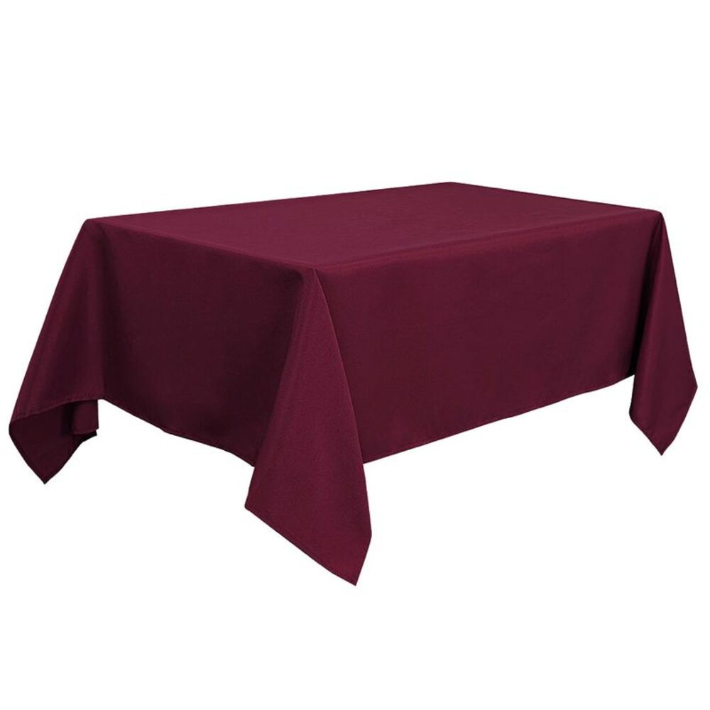 Polyester Tablecloth Wrinkle and Spillproof 60"x104" Burgundy